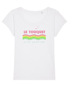T shirt Femme Vagues Rose